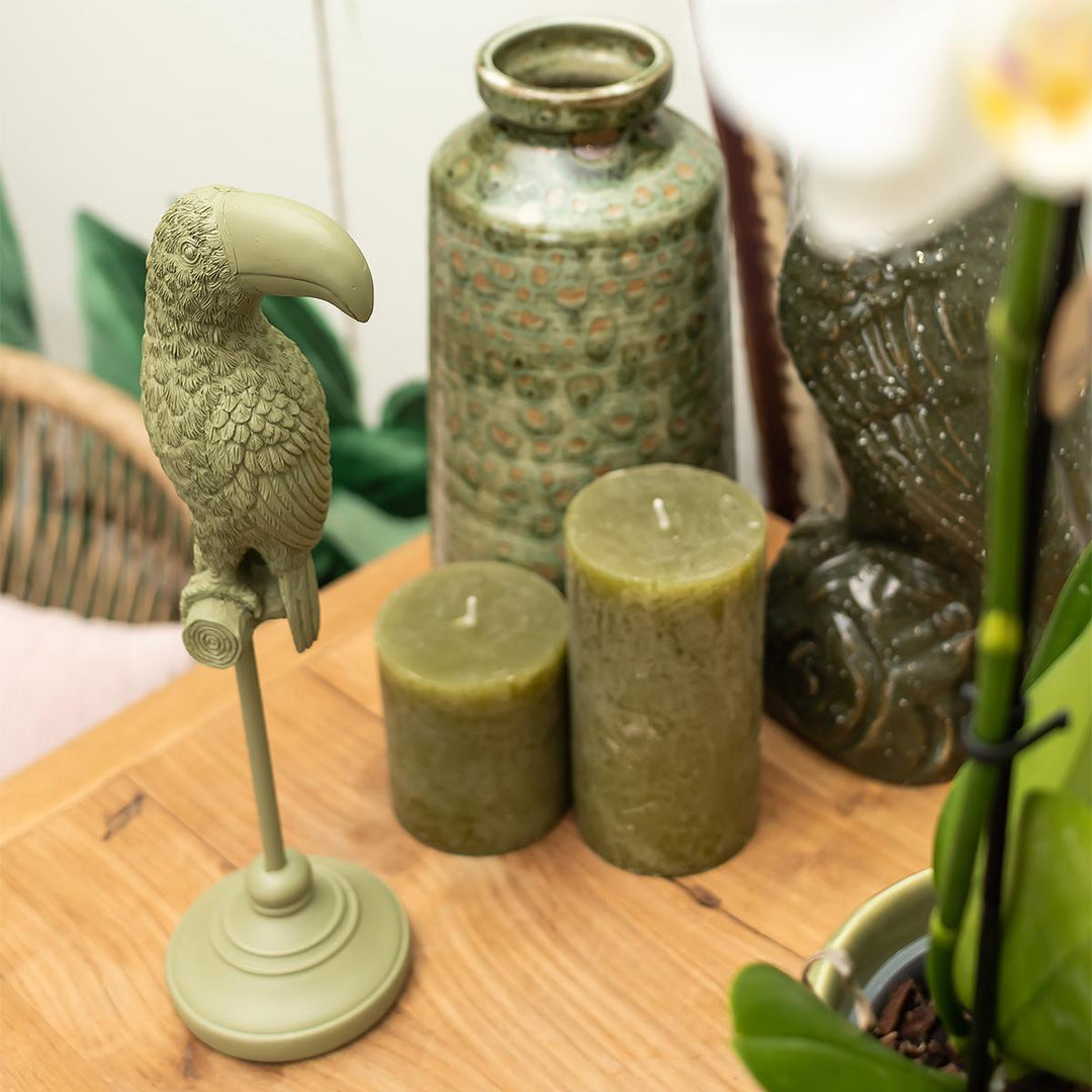 Kolibri Home | Ornament - Deko-Skulptur Tukan grün-Plant-Botanicly