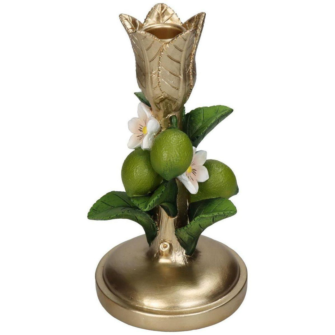 Candle stick Lime Green Gold - 18,5 cm - Kersten