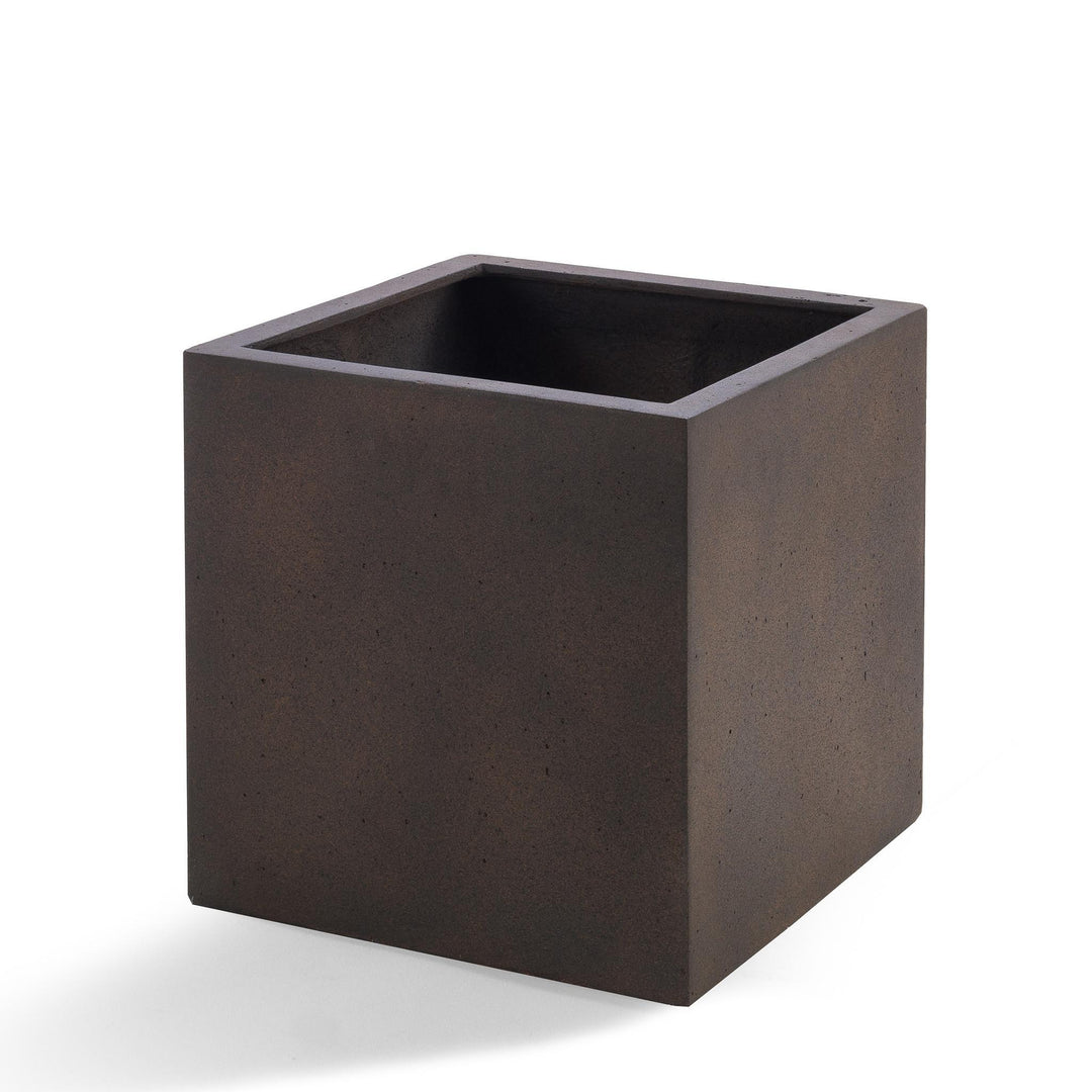 Pot Grigio Cube Rusty Iron - D50 x H50