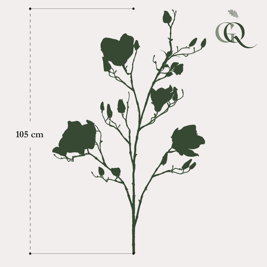 Kunstblumen - Magnolienzweige creme x 4 - 105cm