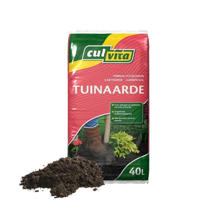 Culvita - Gartenerde 40 Liter - Biologisches Bodenverbesserungsmittel - Geeignet für die Anhebung und Nivellierung Ihres Gartens - Bodenstimulator