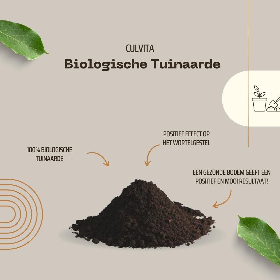 Culvita - Biologische Gartenerde 40 Liter - Biologisches Bodenverbesserungsmittel - Bodenstimulator