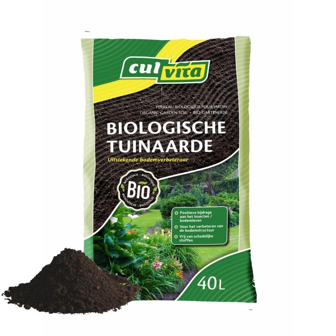 Culvita - Biologische Gartenerde 40 Liter - Biologisches Bodenverbesserungsmittel - Bodenstimulator