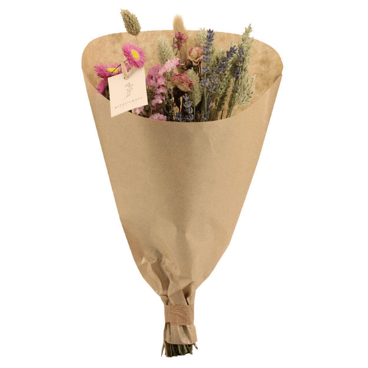 12x Field Bouquet Pink - Droogboeket - 35cm