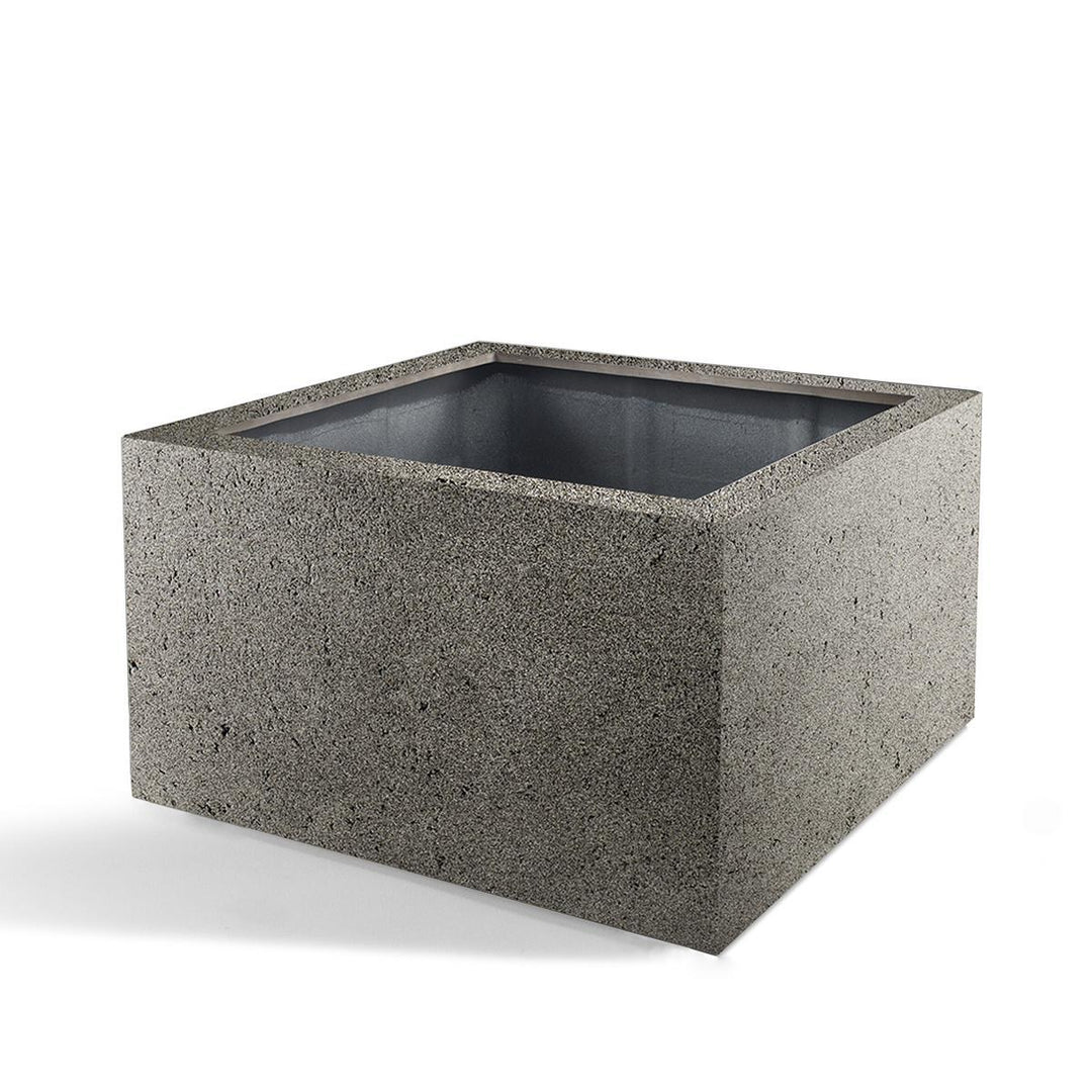 Pot Grigio Low Cube Natural Concrete - D60 x H40